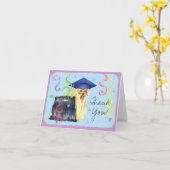 Yorkie Graduate Karte (Gelbe Blume)