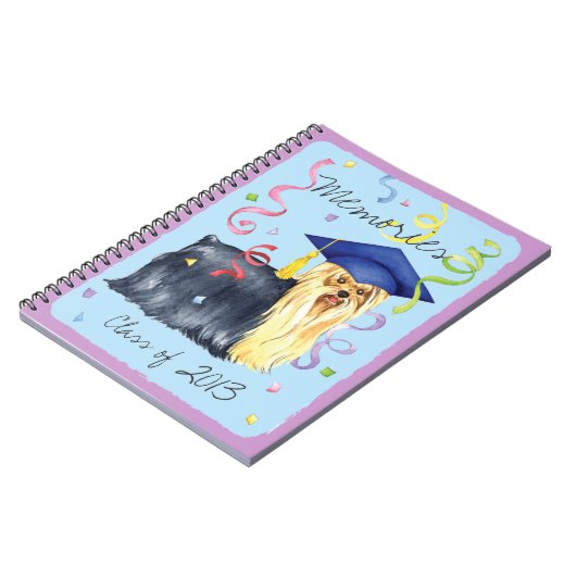 Yorkie Graduate Notizblock (Linke Seite)