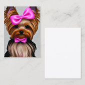 Yorkie Graphic Telefonnummerkarte (Vorne/Hinten)