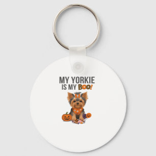 Yorkie Halloween Kostüm  Mein Yorkie ist mein Boo  Schlüsselanhänger