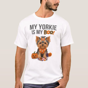 Yorkie Halloween-Kostüm  Mein Yorkie ist mein Boo- T-Shirt