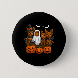 Yorkie Halloween Lustiger Yorkshire Terrier Hund T Button