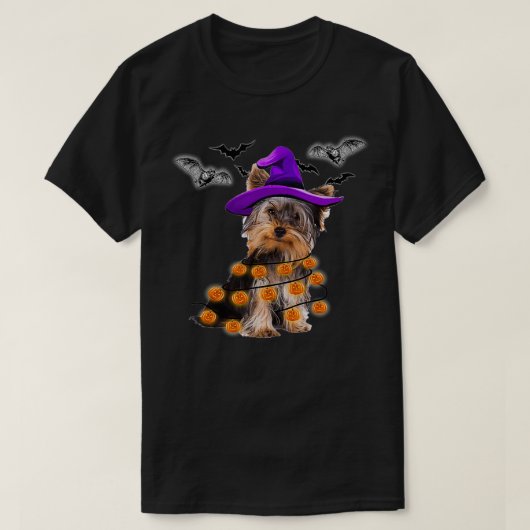 Yorkie Halloween Pumpkin T-Shirt (Design vorne)
