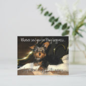 Yorkie Happiness Customizable Postcard Postkarte (Stehend Vorderseite)