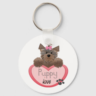 Yorkie-Herz Puppylove Schlüsselanhänger