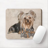 Yorkie High Quality Mouse Pad Mousepad (Mit Mouse)