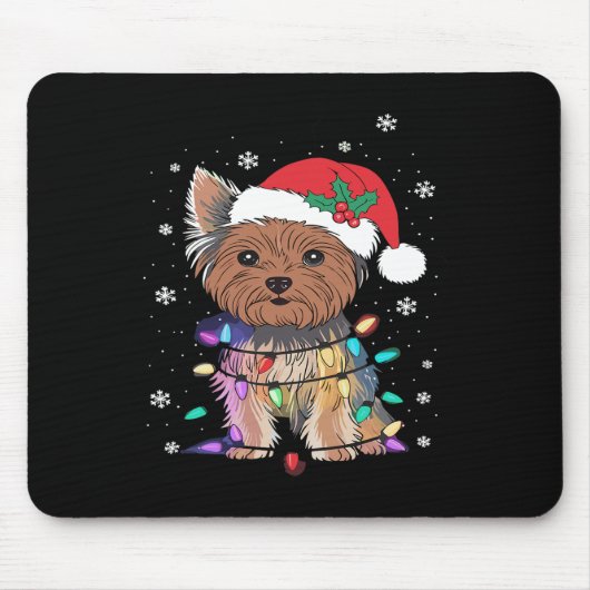 Yorkie Hogs TreChristmas Sweater Xmas Tier Tier Ti Mousepad (Vorne)