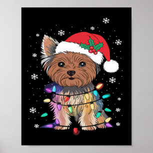 Yorkie Hogs TreChristmas Sweater Xmas Tier Tier Ti Poster