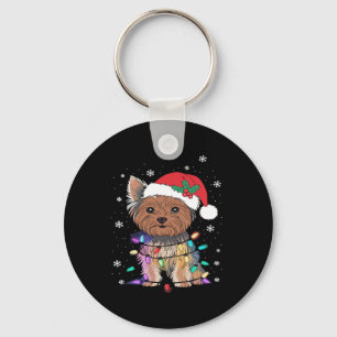 Yorkie Hogs TreChristmas Sweater Xmas Tier Tier Ti Schlüsselanhänger