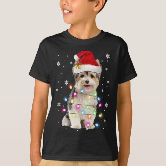 Yorkie Hogs TreChristmas Sweater Xmas Tier Tier Ti T-Shirt (Vorderseite)