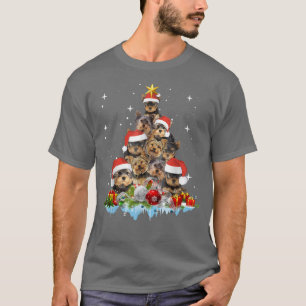Yorkie Hogs TreChristmas Sweater Xmas Tier Tier Ti T-Shirt