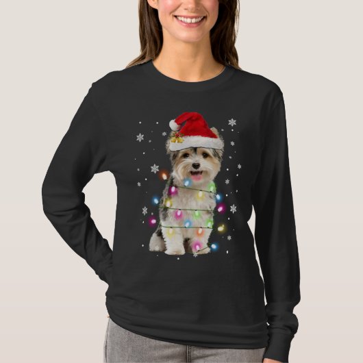 Yorkie Hogs TreChristmas Sweater Xmas Tier Tier Ti T-Shirt (Vorderseite)