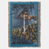 Yorkie Holiday Blanket Decke (Vorderseite Vertikal)