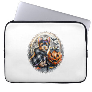 Yorkie-Hund Halloween Laptopschutzhülle
