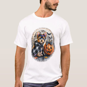 Yorkie-Hund Halloween T-Shirt