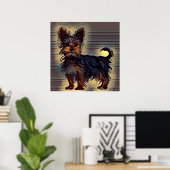 Yorkie-Hund niedlicher Yorkshire-Terrier Pop Poster (Heimbüro)