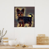 Yorkie-Hund niedlicher Yorkshire-Terrier Pop Poster (Küche)
