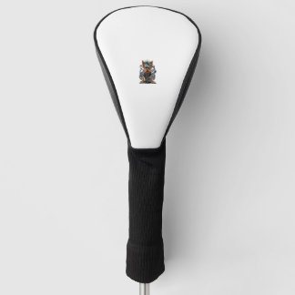 Yorkie-Hund spielt E-Gitarre Rock Golf Headcover