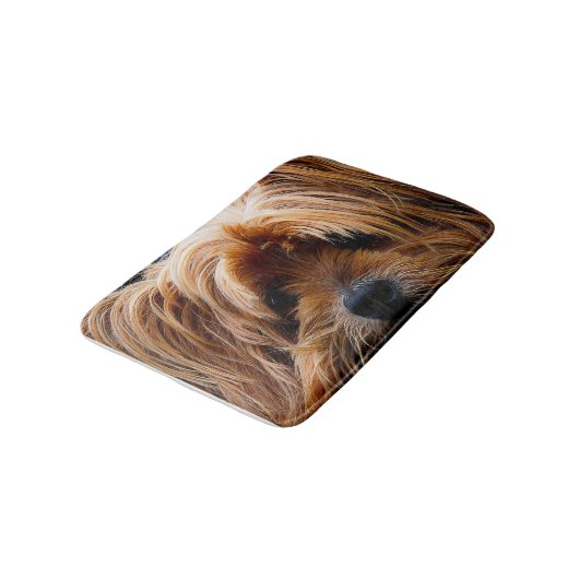 Yorkie Hundehaustier-Schlaf-Wolldecke oder Badematte (Schrägansicht)