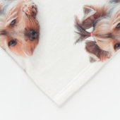 Yorkie HundeLiebe Yorkies Yorkshire Terrier Fleecedecke (Ecke)