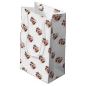 Yorkie HundeLiebe Yorkies Yorkshire Terrier Kleine Geschenktüte (Rückseite Schrägansicht)