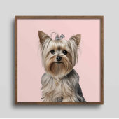 Yorkie Illustration Wall Art Wohngestaltung Dog Pi Poster