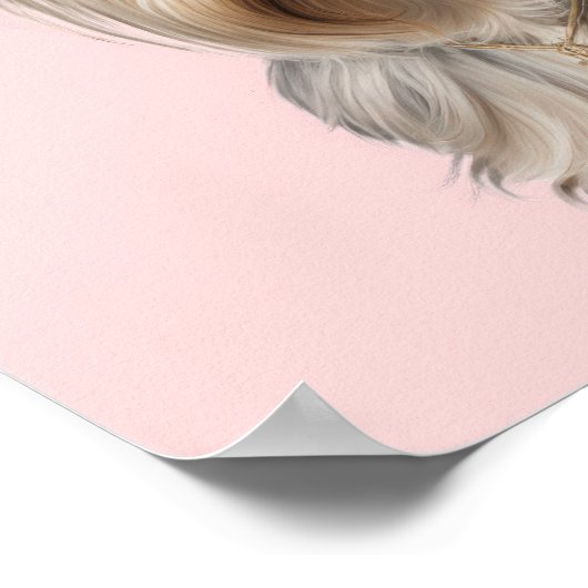 Yorkie Illustration Wall Art Wohngestaltung Dog Pi Poster (Ecke)