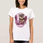 Yorkie im Schuh T-Shirt (Vorderseite)