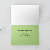 Yorkie in Car Birthday Karte (Innenseite)