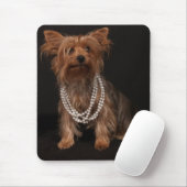 Yorkie in der Perlen-Halskette Mousepad (Mit Mouse)