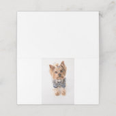 Yorkie-in-Pullover Platzkarte (Außenseite Aufgefaltet)