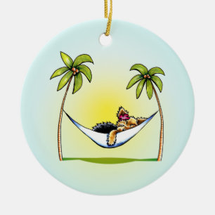 Yorkie Insel-Prinzessin Weg-Leine Art™ Keramikornament