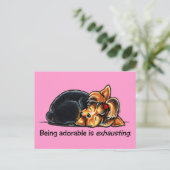 Yorkie ist attraktiv Off-Leash Art™ Postkarte (Stehend Vorderseite)