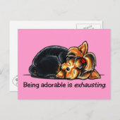 Yorkie ist attraktiv Off-Leash Art™ Postkarte (Vorne/Hinten)