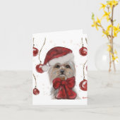 Yorkie Karte (Gelbe Blume)