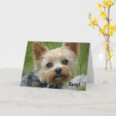 Yorkie Karte (Gelbe Blume)
