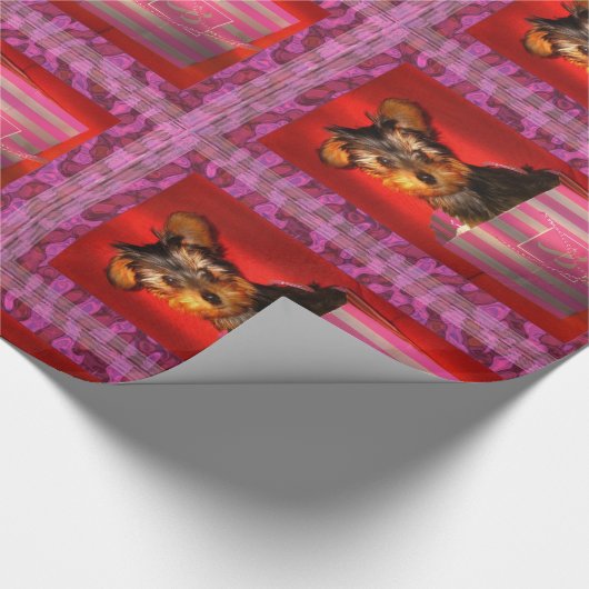 Yorkie Käufer Geschenkpapier (Ecke)