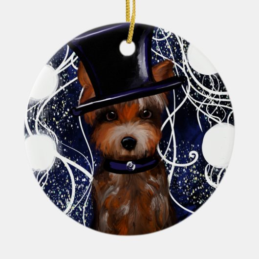 YORKIE KERAMIK ORNAMENT (Vorne)