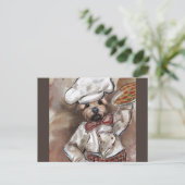 Yorkie Koch Postkarte (Stehend Vorderseite)
