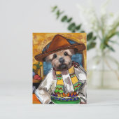Yorkie Koch Postkarte (Stehend Vorderseite)