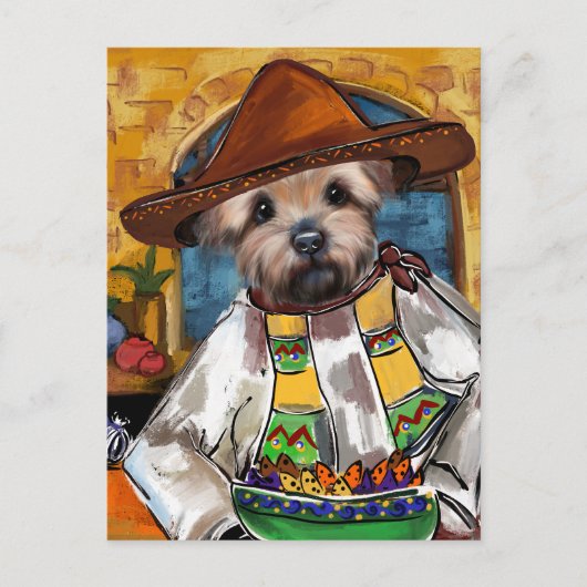 Yorkie Koch Postkarte (Vorderseite)