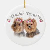 Yorkie können Sie gerade eine Verzierung nicht Keramikornament (Hinten)