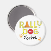 Yorkie Kundgebung Dog Magnet (Vorderseite/Rückseite)