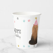 Yorkie Lasse Pawty Dog Birthday Party Paper Cup Pappbecher (Rechts)