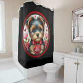 Yorkie Liebe Duschvorhang - Adorable Valentine (Beispiel)