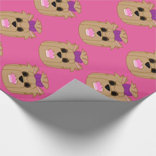 Yorkie Liebe Geschenkpapier (Ecke)