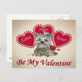 Yorkie Liebe Hugs und Kisses Postkarte (Vorne/Hinten)