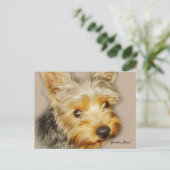 Yorkie Liebe Postcard Postkarte (Stehend Vorderseite)