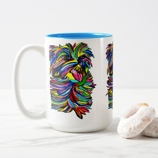 Yorkie Liebe Tasse (Mit Donut)