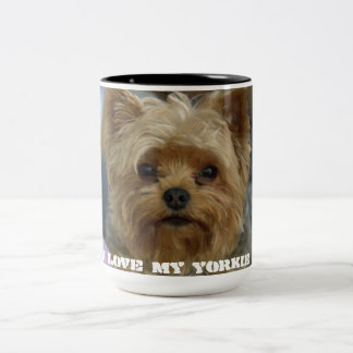 Yorkie Liebe-Tasse Zweifarbige Tasse
